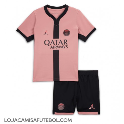 Camisa de Futebol Paris Saint-Germain Equipamento Alternativo Infantil 2024-25 Manga Curta (+ Calças curtas)